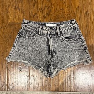 PacSun Women's Black Denim Cutoff Shorts
